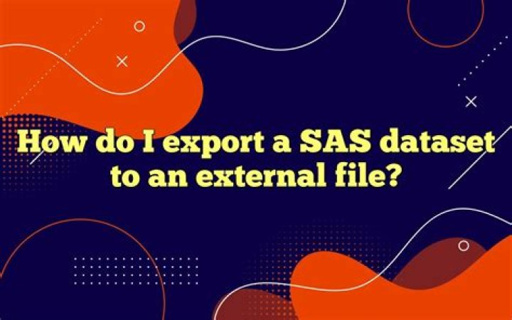 How do I export data in SAS?