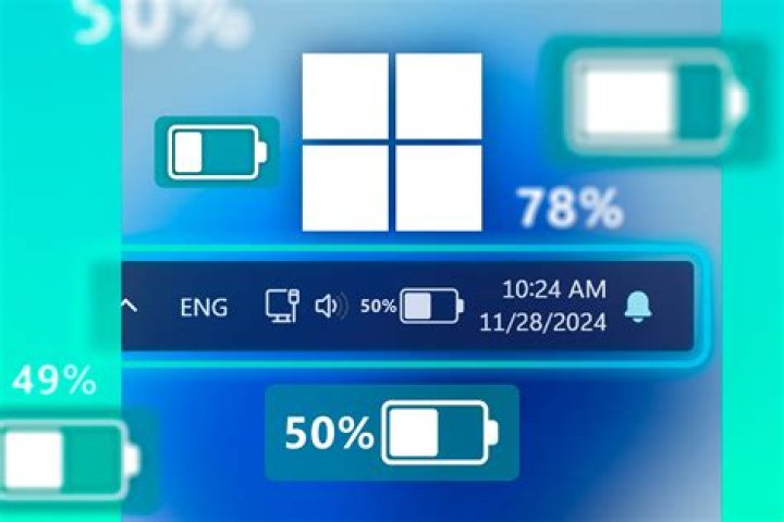 How do you change battery percentage on a50?