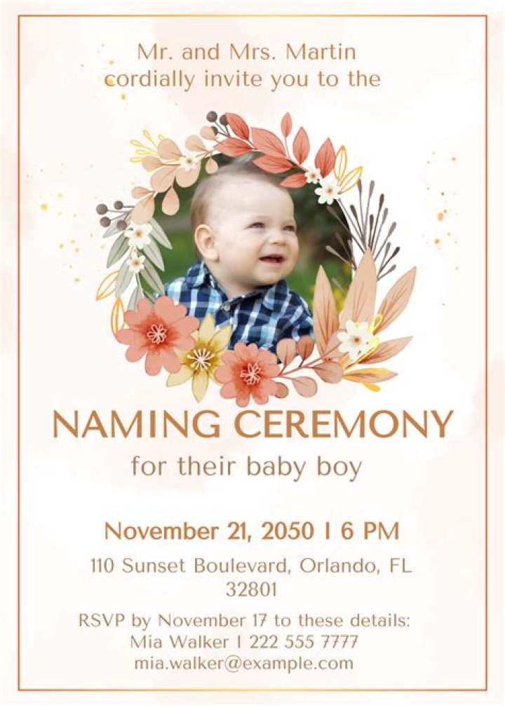 How do you congratulate someone on a naming ceremony?
