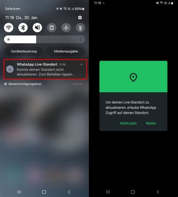 Warum aktualisiert WhatsApp Standort nicht?