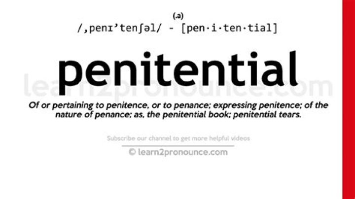 What is the definition of penitential?